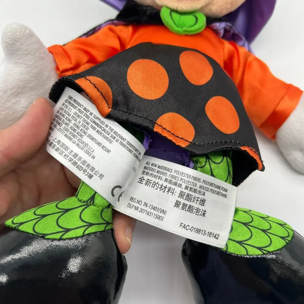 Disney Parks Minnie Mouse Halloween Plush Stuffed Dolls Witch 12
